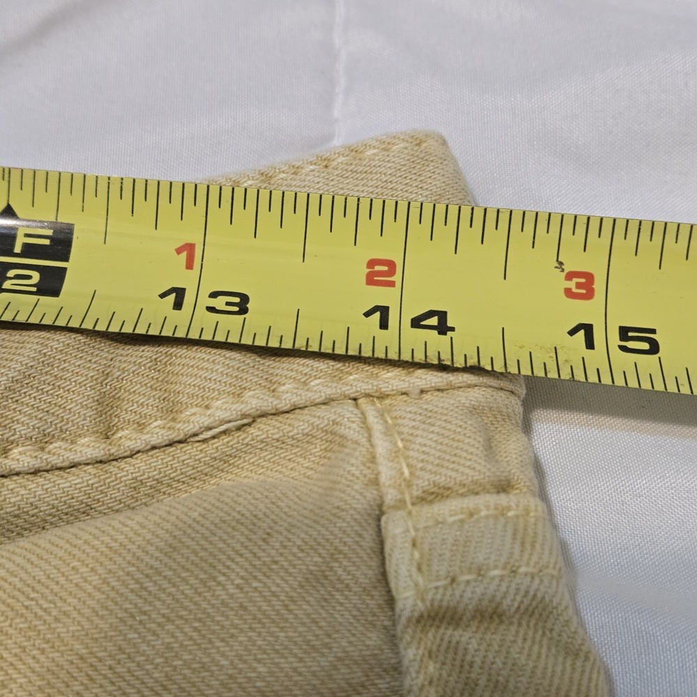 Zara High Wasted Cuffed Wide Leg Taupe Tan Jeans 6045/038 Size 6 - Picture 7 of 9